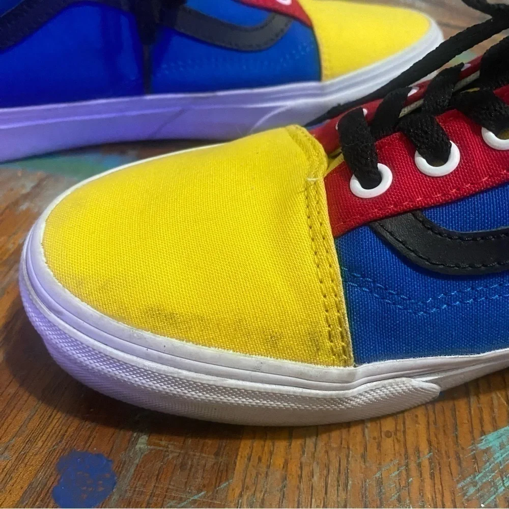 VANS OFF THE WALL SKATEBOARD SHOES OLD SKOOL NEON BLOCKED MENS 10
